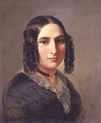 Moritz Daniel Oppenheim Portrait of Fanny Hensel oil painting artist